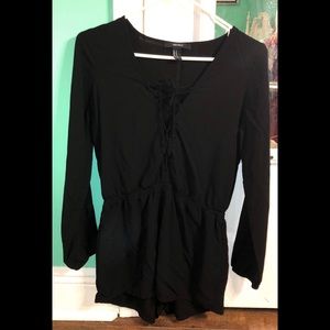 F21 Black Romper